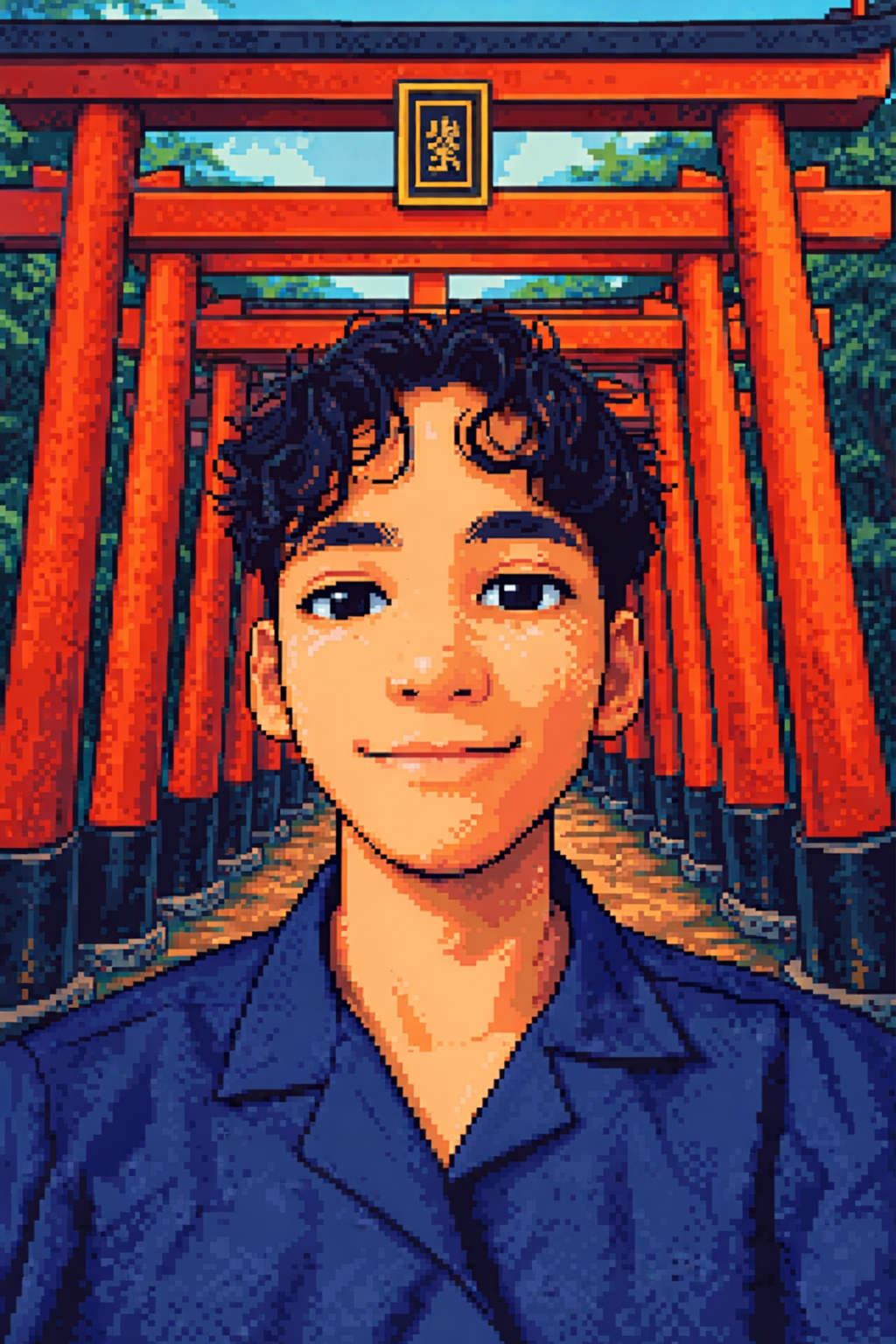 Pixel portrait of Edison Gaudicos